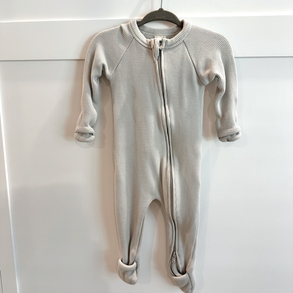 Goumi light grey waffle footies - Picture 1 of 2